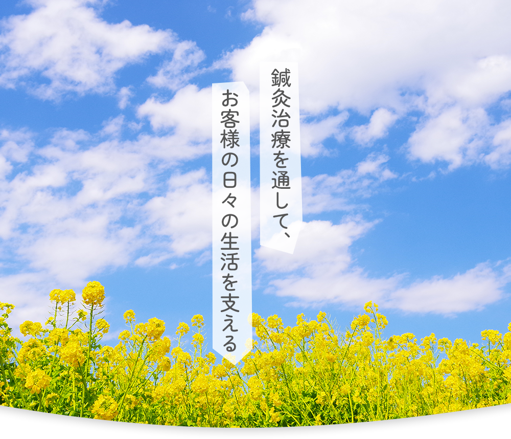 鍼灸治療を通して、お客様の日々の生活を支える